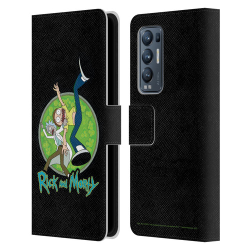 Rick And Morty Season 4 Graphics Character Art Leather Book Wallet Case Cover For OPPO Find X3 Neo / Reno5 Pro+ 5G