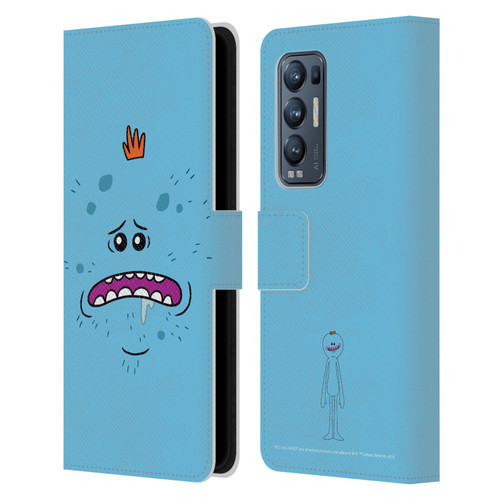 Rick And Morty Season 4 Graphics Mr. Meeseeks Leather Book Wallet Case Cover For OPPO Find X3 Neo / Reno5 Pro+ 5G