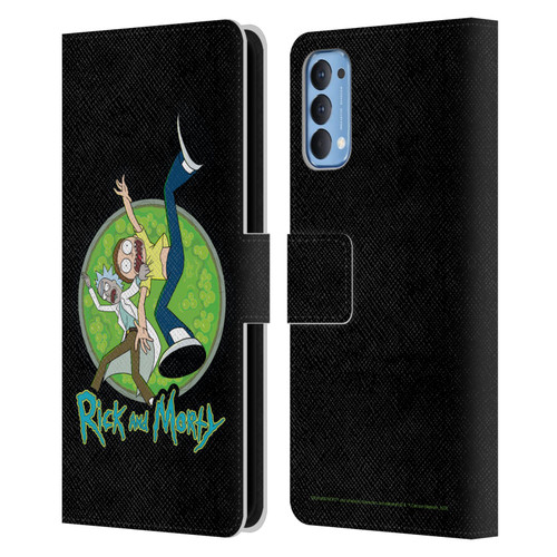 Rick And Morty Season 4 Graphics Character Art Leather Book Wallet Case Cover For OPPO Reno 4 5G