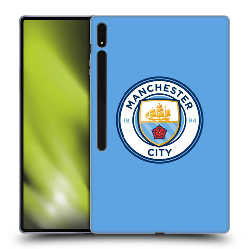 Manchester City Man City FC Badge Blue Full Colour Soft Gel Case for Samsung Galaxy Tab S8 Ultra