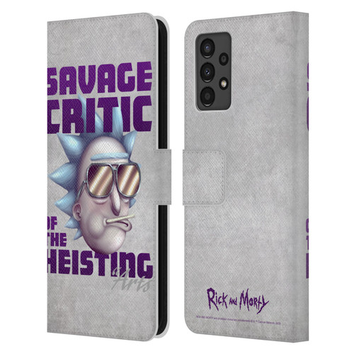 Rick And Morty Season 4 Graphics Savage Critic Leather Book Wallet Case Cover For Samsung Galaxy A13 (2022)