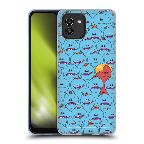 Rick And Morty Season 4 Graphics Mr. Meeseeks Pattern Soft Gel Case for Samsung Galaxy A03 (2021)