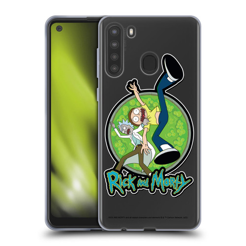 Rick And Morty Season 4 Graphics Character Art Soft Gel Case for Samsung Galaxy A21 (2020)