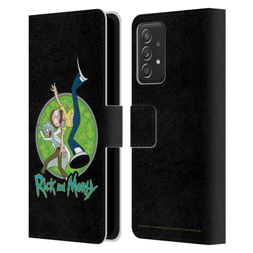 Rick And Morty Season 4 Graphics Character Art Leather Book Wallet Case Cover For Samsung Galaxy A52 / A52s / 5G (2021)