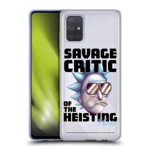 Rick And Morty Season 4 Graphics Savage Critic Soft Gel Case for Samsung Galaxy A71 (2019)
