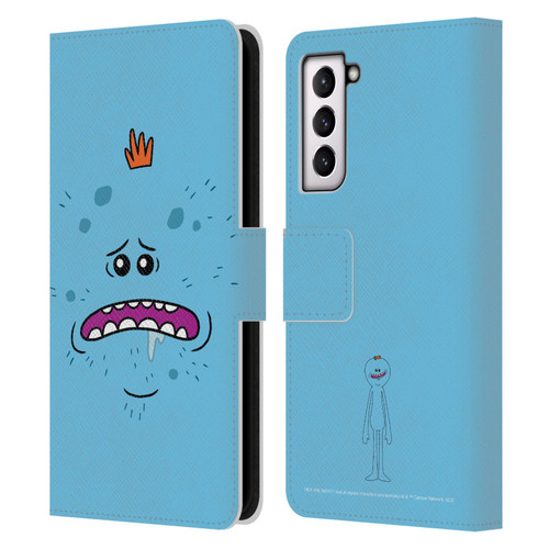 Rick And Morty Season 4 Graphics Mr. Meeseeks Leather Book Wallet Case Cover For Samsung Galaxy S21 5G