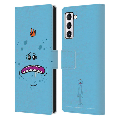 Rick And Morty Season 4 Graphics Mr. Meeseeks Leather Book Wallet Case Cover For Samsung Galaxy S21+ 5G