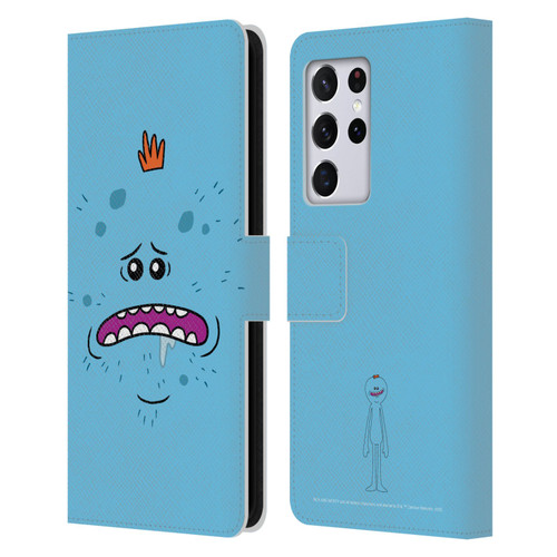 Rick And Morty Season 4 Graphics Mr. Meeseeks Leather Book Wallet Case Cover For Samsung Galaxy S21 Ultra 5G