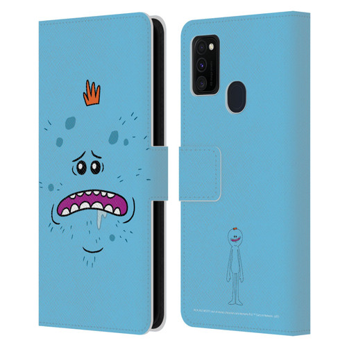 Rick And Morty Season 4 Graphics Mr. Meeseeks Leather Book Wallet Case Cover For Samsung Galaxy M30s (2019)/M21 (2020)
