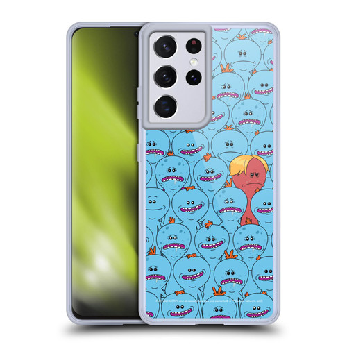 Rick And Morty Season 4 Graphics Mr. Meeseeks Pattern Soft Gel Case for Samsung Galaxy S21 Ultra 5G