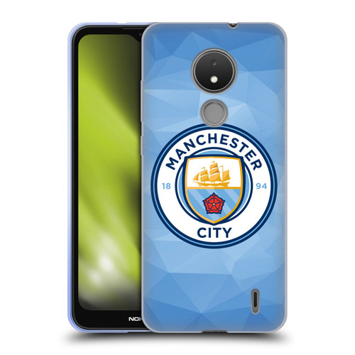 Manchester City Man City FC Badge Geometric Blue Full Colour Soft Gel Case for Nokia C21