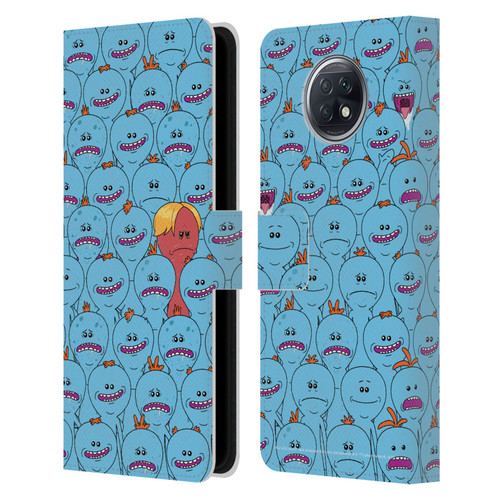 Rick And Morty Season 4 Graphics Mr. Meeseeks Pattern Leather Book Wallet Case Cover For Xiaomi Redmi Note 9T 5G