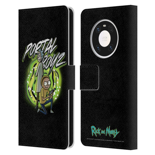 Rick And Morty Season 5 Graphics Portal Boyz Leather Book Wallet Case Cover For Huawei Mate 40 Pro 5G
