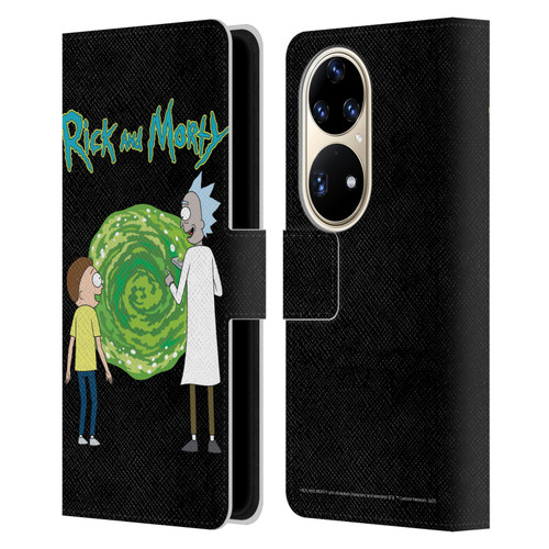 Rick And Morty Season 5 Graphics Character Art Leather Book Wallet Case Cover For Huawei P50 Pro