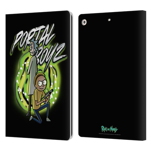 Rick And Morty Season 5 Graphics Portal Boyz Leather Book Wallet Case Cover For Apple iPad 10.2 2019/2020/2021