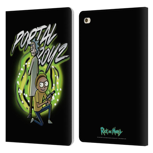 Rick And Morty Season 5 Graphics Portal Boyz Leather Book Wallet Case Cover For Apple iPad mini 4