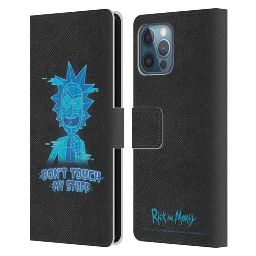 Rick And Morty Season 5 Graphics Don't Touch My Stuff Leather Book Wallet Case Cover For Apple iPhone 12 Pro Max