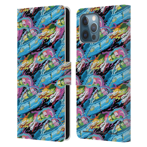 Rick And Morty Season 5 Graphics Warp Pattern Leather Book Wallet Case Cover For Apple iPhone 12 Pro Max