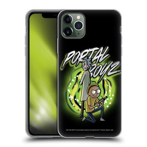 Rick And Morty Season 5 Graphics Portal Boyz Soft Gel Case for Apple iPhone 11 Pro Max