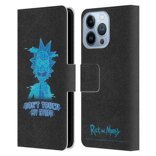 Rick And Morty Season 5 Graphics Don't Touch My Stuff Leather Book Wallet Case Cover For Apple iPhone 13 Pro