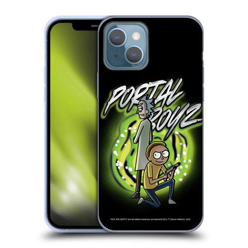 Rick And Morty Season 5 Graphics Portal Boyz Soft Gel Case for Apple iPhone 13