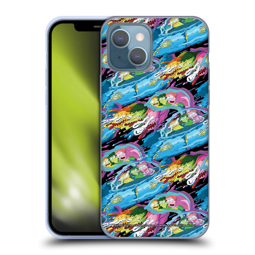 Rick And Morty Season 5 Graphics Warp Pattern Soft Gel Case for Apple iPhone 13