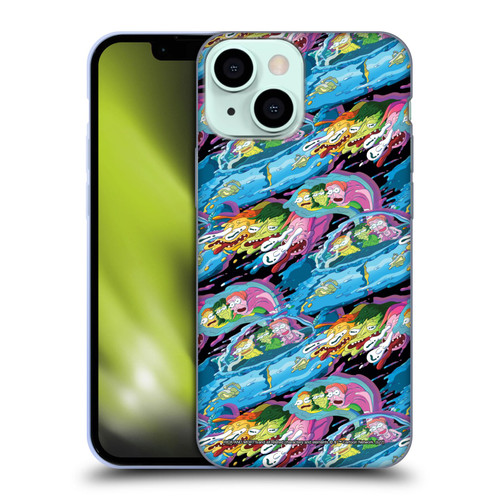 Rick And Morty Season 5 Graphics Warp Pattern Soft Gel Case for Apple iPhone 13 Mini