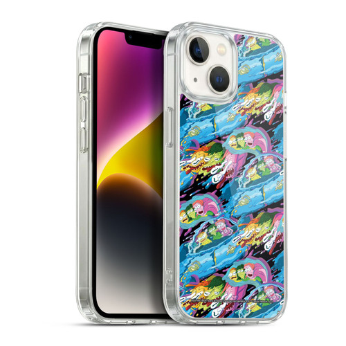 Rick And Morty Season 5 Graphics Warp Pattern Soft Gel Case for Apple iPhone 14