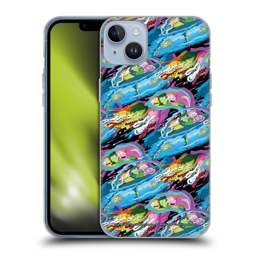 Rick And Morty Season 5 Graphics Warp Pattern Soft Gel Case for Apple iPhone 14 Plus