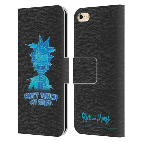 Rick And Morty Season 5 Graphics Don't Touch My Stuff Leather Book Wallet Case Cover For Apple iPhone 6 / iPhone 6s