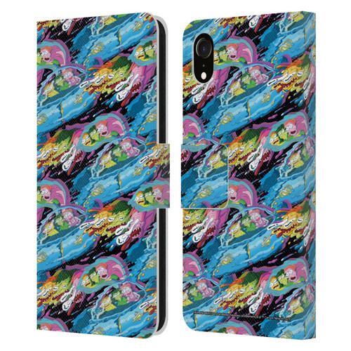 Rick And Morty Season 5 Graphics Warp Pattern Leather Book Wallet Case Cover For Apple iPhone XR