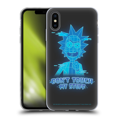 Rick And Morty Season 5 Graphics Don't Touch My Stuff Soft Gel Case for Apple iPhone XS Max
