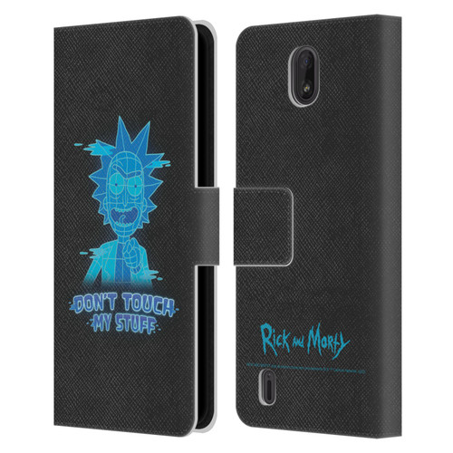 Rick And Morty Season 5 Graphics Don't Touch My Stuff Leather Book Wallet Case Cover For Nokia C01 Plus/C1 2nd Edition