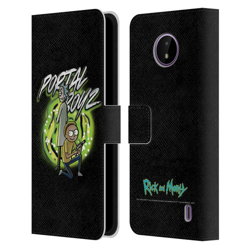 Rick And Morty Season 5 Graphics Portal Boyz Leather Book Wallet Case Cover For Nokia C10 / C20