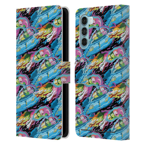 Rick And Morty Season 5 Graphics Warp Pattern Leather Book Wallet Case Cover For Motorola Edge S30 / Moto G200 5G