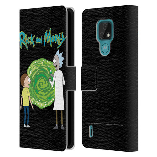 Rick And Morty Season 5 Graphics Character Art Leather Book Wallet Case Cover For Motorola Moto E7