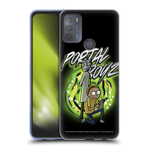 Rick And Morty Season 5 Graphics Portal Boyz Soft Gel Case for Motorola Moto G50