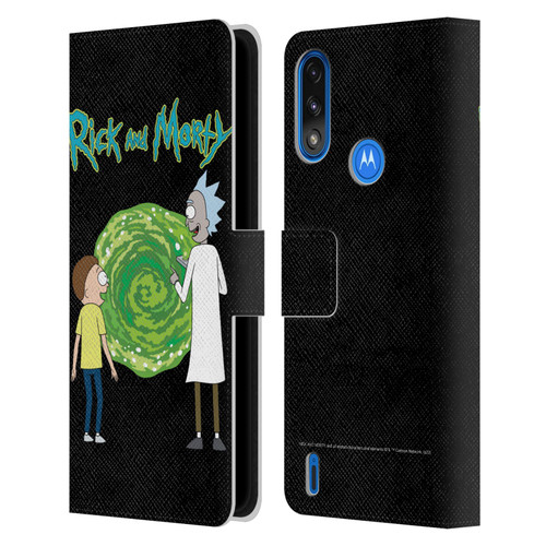 Rick And Morty Season 5 Graphics Character Art Leather Book Wallet Case Cover For Motorola Moto E7 Power / Moto E7i Power
