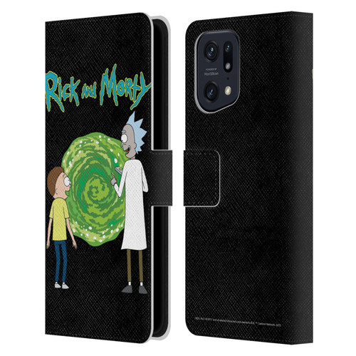 Rick And Morty Season 5 Graphics Character Art Leather Book Wallet Case Cover For OPPO Find X5