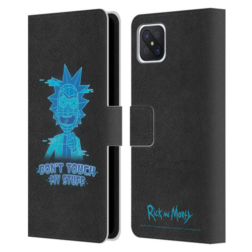 Rick And Morty Season 5 Graphics Don't Touch My Stuff Leather Book Wallet Case Cover For OPPO Reno4 Z 5G