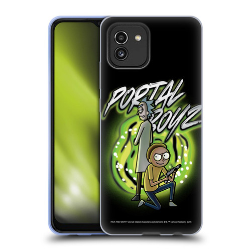 Rick And Morty Season 5 Graphics Portal Boyz Soft Gel Case for Samsung Galaxy A03 (2021)