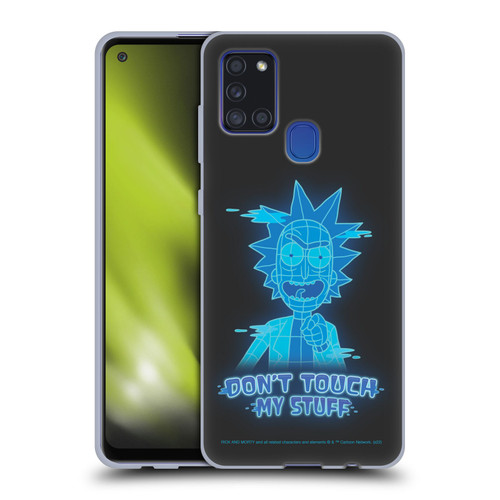 Rick And Morty Season 5 Graphics Don't Touch My Stuff Soft Gel Case for Samsung Galaxy A21s (2020)