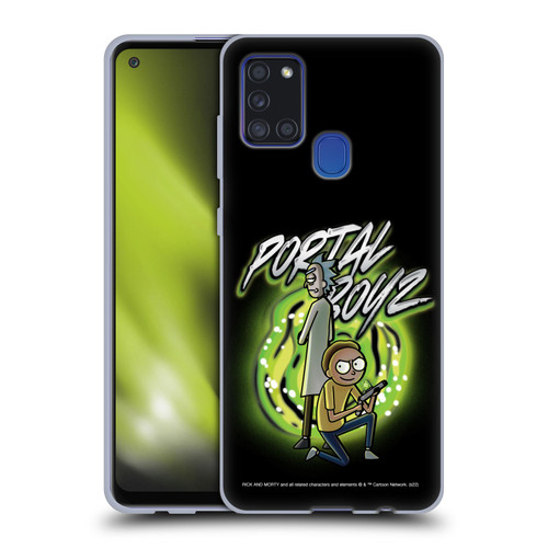 Rick And Morty Season 5 Graphics Portal Boyz Soft Gel Case for Samsung Galaxy A21s (2020)