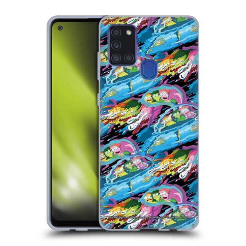 Rick And Morty Season 5 Graphics Warp Pattern Soft Gel Case for Samsung Galaxy A21s (2020)