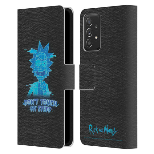 Rick And Morty Season 5 Graphics Don't Touch My Stuff Leather Book Wallet Case Cover For Samsung Galaxy A53 5G (2022)
