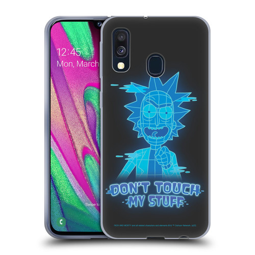 Rick And Morty Season 5 Graphics Don't Touch My Stuff Soft Gel Case for Samsung Galaxy A40 (2019)