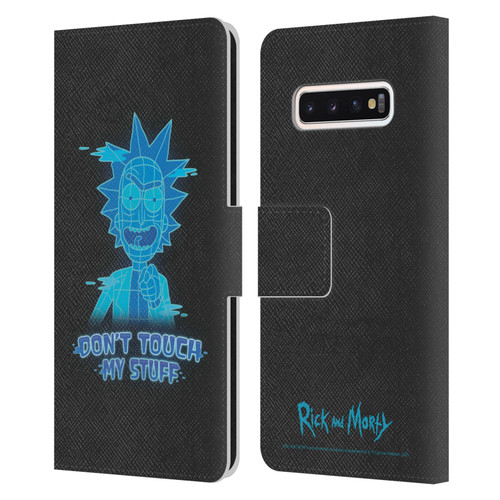 Rick And Morty Season 5 Graphics Don't Touch My Stuff Leather Book Wallet Case Cover For Samsung Galaxy S10