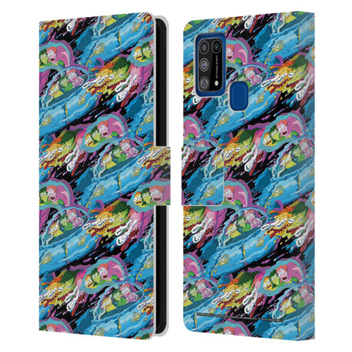 Rick And Morty Season 5 Graphics Warp Pattern Leather Book Wallet Case Cover For Samsung Galaxy M31 (2020)