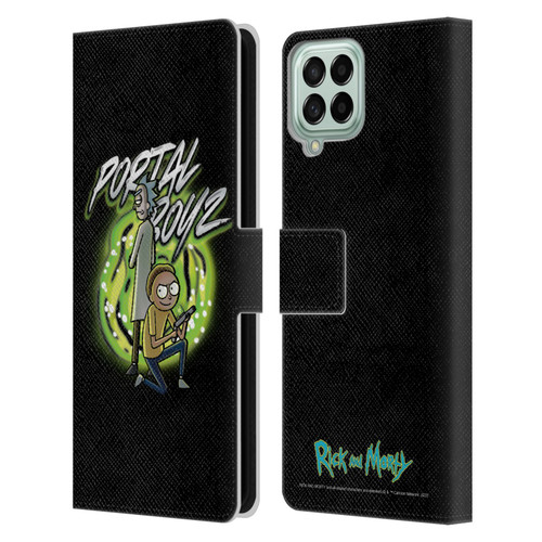 Rick And Morty Season 5 Graphics Portal Boyz Leather Book Wallet Case Cover For Samsung Galaxy M53 (2022)