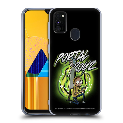 Rick And Morty Season 5 Graphics Portal Boyz Soft Gel Case for Samsung Galaxy M30s (2019)/M21 (2020)